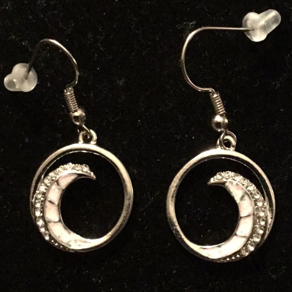 ⚡️SALE⚡️SILVER PLATED PINK FIREOPAL WAVE  EARRINGS
